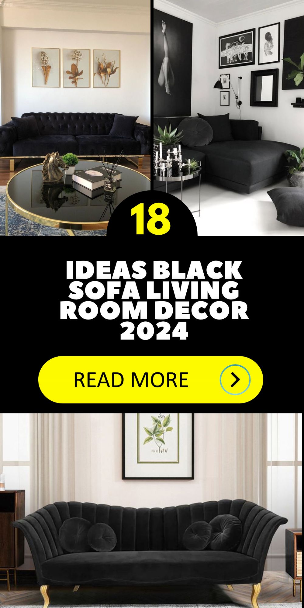 18 Ideas Black Sofa Living Room Decor 2024 ZTNews