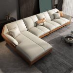 Contemporary Cushion Back Sectional Removable Cushions Storage Sofa And Chaise 142L X 70W X 33H   Latex 150x150 