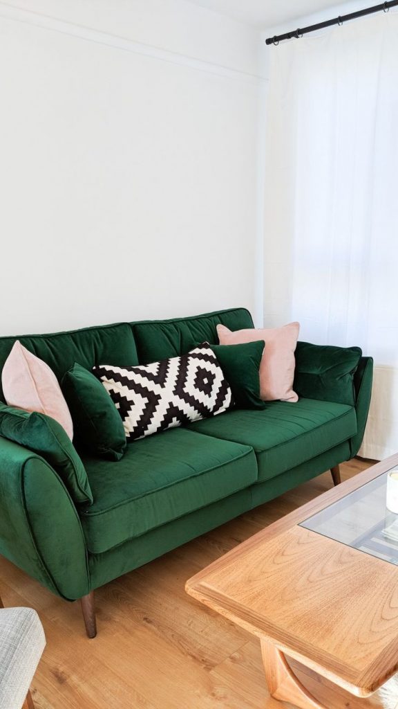 Sofa Colors A Detailed Look At The Latest Trends For Modern Living In 2024   French Connection Collaboration With DFS  The Zinc Sofa In Velvet Emerald Green Is A Timeless Mid Century Sofa The Perfect Addition To A Minimalist Home Velvetsofa Midcentury 576x1024 