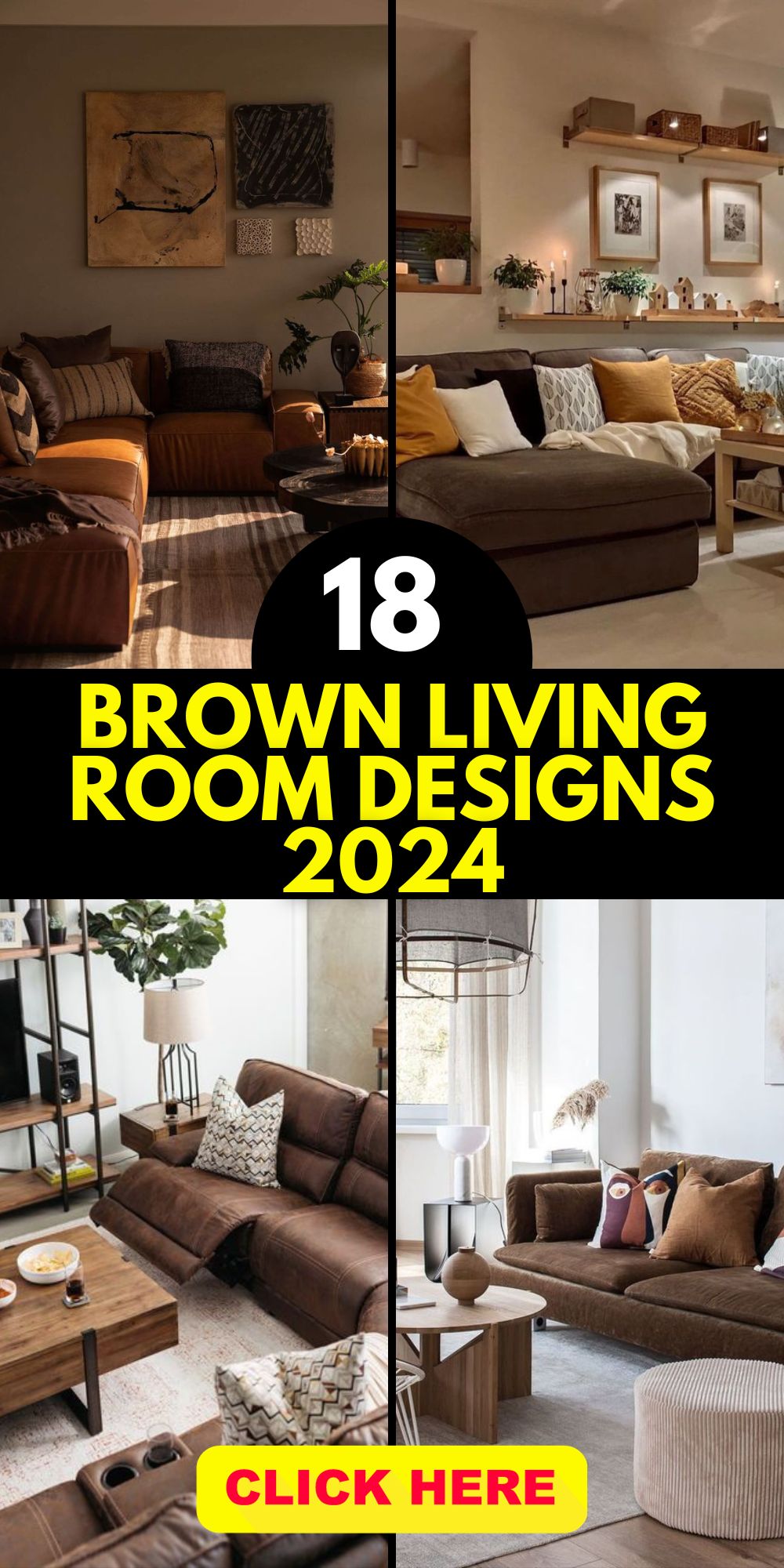 18 Ideas 2024 Brown Living Room Designs: Modern, Cozy, Timeless ...