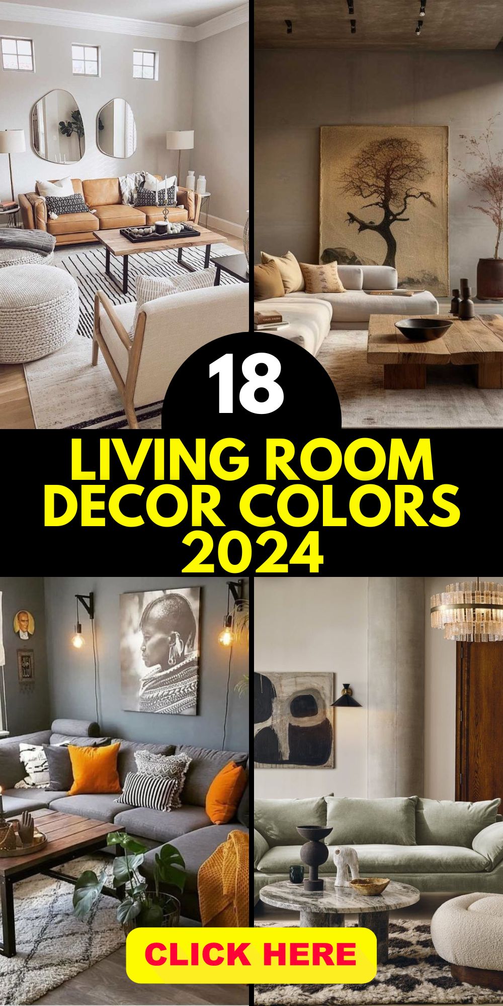 Living Room Decor Colors For 2024: From Warm Hues To Eclectic Mixes In ...
