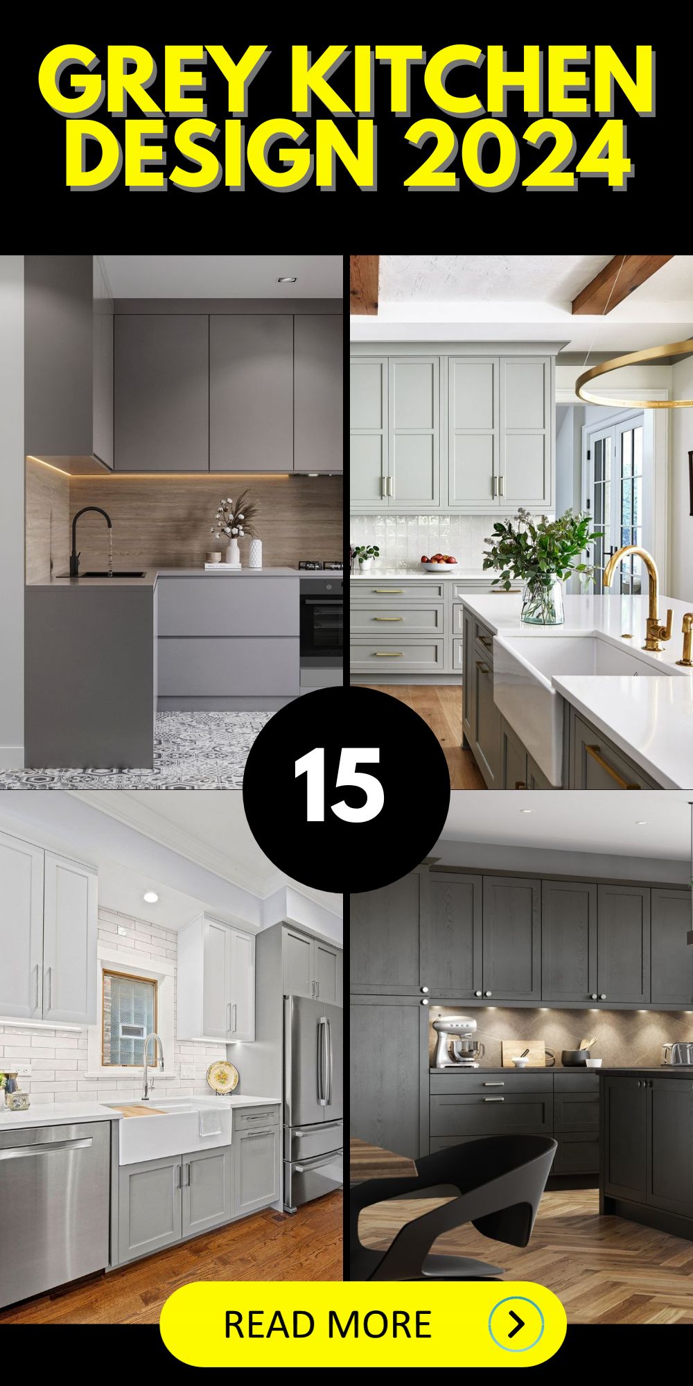 2024 Grey Kitchen Designs: From Light To Dark - Modern & Luxury Trends ...