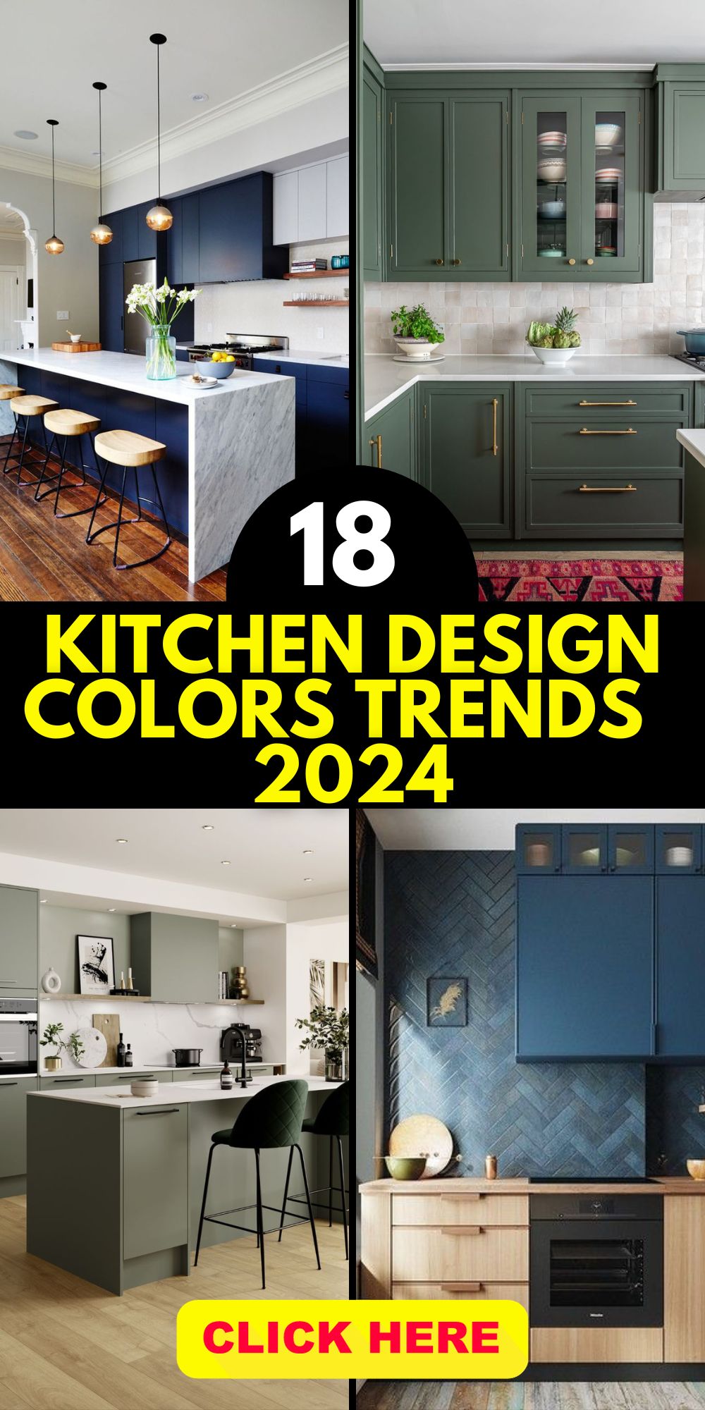 Kitchen Design Colors 2024: 18 Modern Trends, Cabinet Hues & Color ...