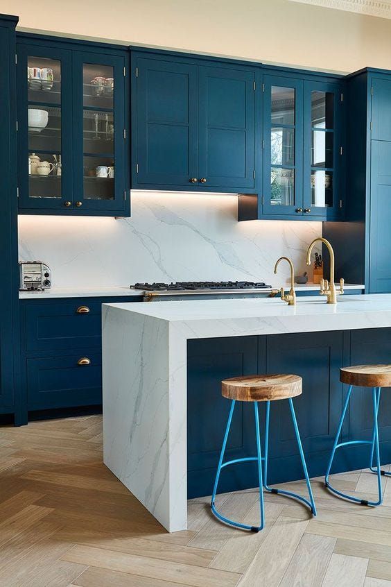 Blue Kitchen Design 2024 18 Ideas Modern Navy Light Dark Trends In   16 Unique Design Ideas For Kitchens With Blue Cabinets 