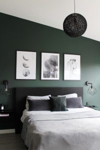 2024 S Top Trends In Green Bedroom Design Luxurious Modern And Eco   34 Modern Dark Green Bedroom Ideas 200x300 