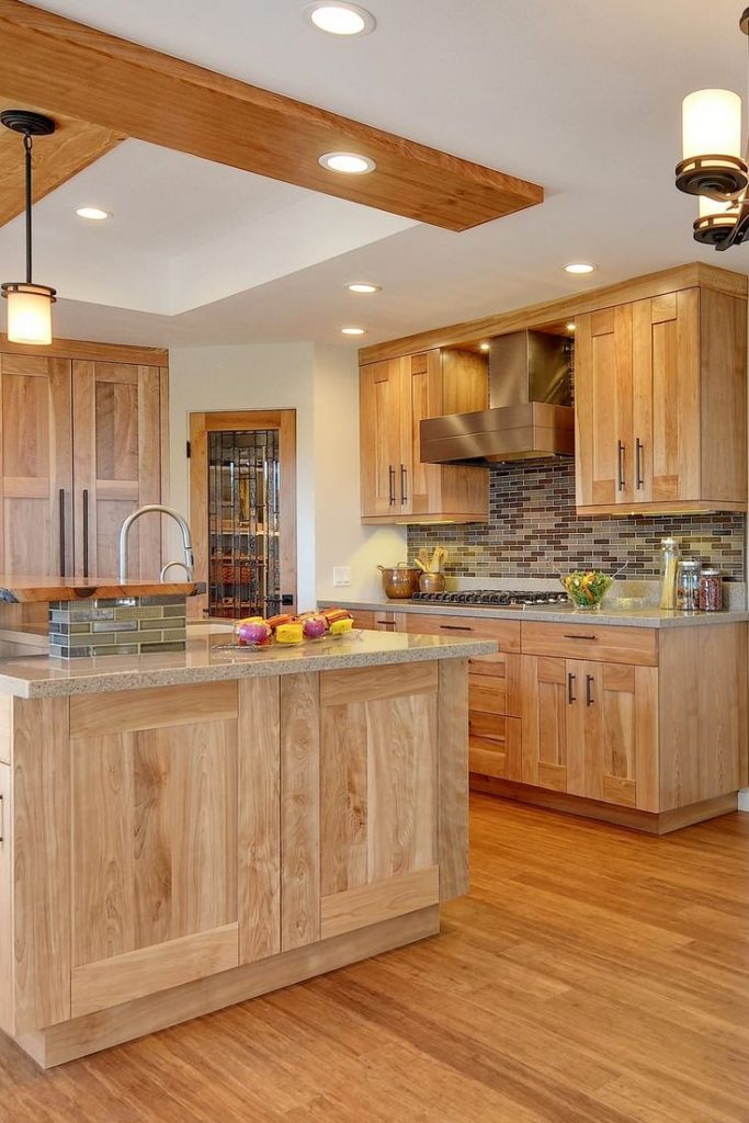 35 Popular Light Wood Kitchen Cabinets With Trends Ideas 683x1024 