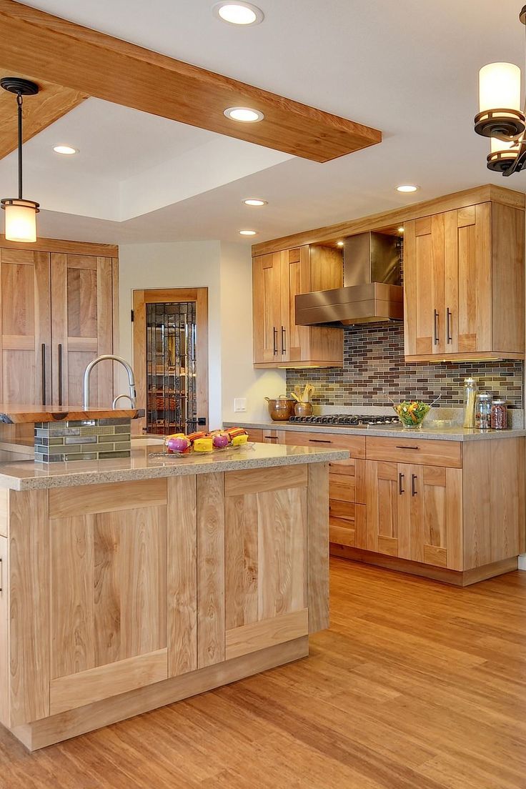 35 Popular Light Wood Kitchen Cabinets With Trends Ideas 