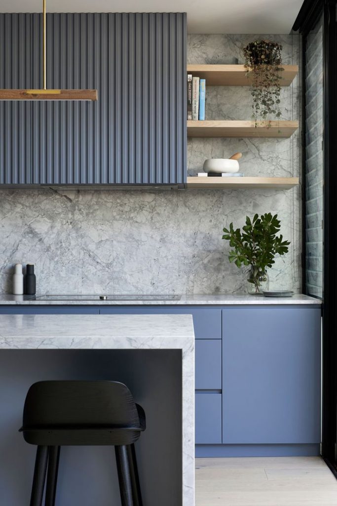A Dusty Blue Kitchen Sets The Tone In This House Renovation 683x1024 