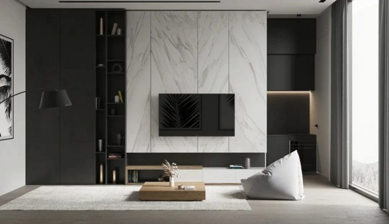 2024 Marble TV Wall Designs Luxurious Trends For Modern Living Spaces   FJdAgazVIAER3HU 768x442 