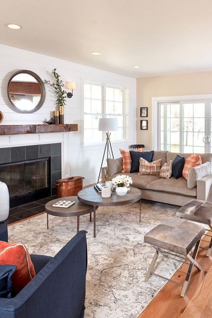 Farmhouse Living Room By Heather McGregor   Warm Bright Interior Design   Based In Hailey Idaho 682x1024 