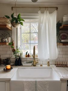 2024 Kitchen Window Decor Modern Trends Farmhouse Styles Practical   French Cafe Kitchen Curtains Bev Cooks 225x300 