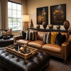 How To Blend Brown And Black For A Cozy Living Room Ambiance • 333 Images • ArtFacade 300x300 
