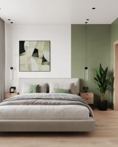 2024 Bedroom Design Colors Modern Trends Schemes Unique Ideas For   Modern Green Bedroom  Зеленая спальня в современном стиле 240x300 