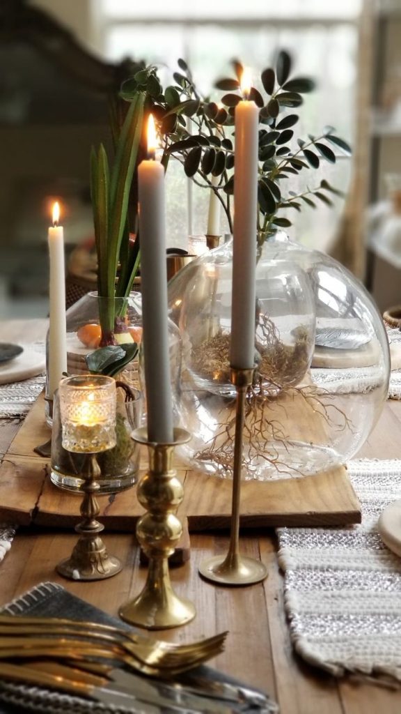 Style Your Dining Table With Natural Elements And Organic Decor For 2019 BEES N BURLAP 576x1024 