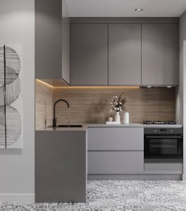 2024 Grey Kitchen Designs From Light To Dark Modern Luxury Trends   Teymur Aliyev Residence 264x300 