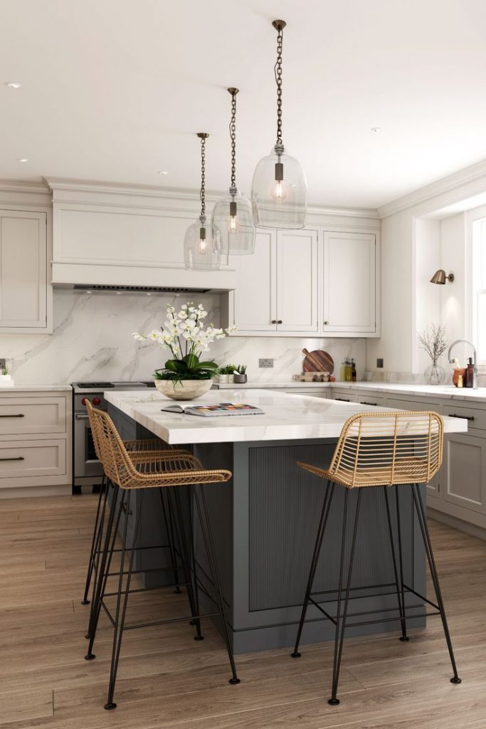 Timeless Classic Kitchen In White Dark Grey 683x1024 