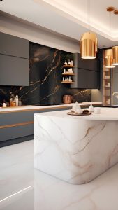 Modern Kitchen Room Boasting Stylish Kitchen Cabinets And A Thoughtfully Designed Island 169x300 