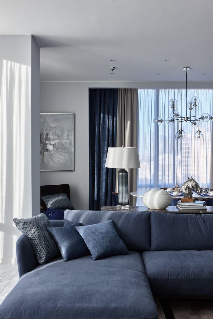 Интерьер недели  апартаменты в модных оттенках синего — INMYROOM 683x1024 