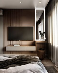 2024 Modern Luxury TV Wall Design 15 Ideas Transform Your Space Now   Красивая спальня дома 240x300 