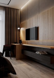 Transform Your Space 2024 Trends In Contemporary Classic TV Wall Designs   Спальня 210x300 