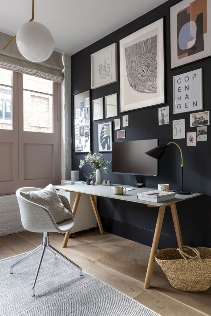 2024 Home Office Color Trends Transform Spaces With Sherwin Williams   A Cool Minimalist Home Office In A Shoreditch Loft Apartment 683x1024 