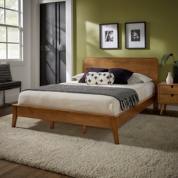 Clark Mid Century Modern Wooden Platform Bed By INSPIRE Q Modern Bed Bath Beyond 32078467 