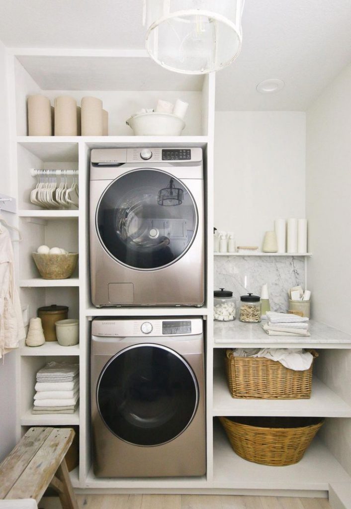 2024 Stackable Laundry Room Trends Modern To Farmhouse Elegance   European Organic Laundry Room Design Reveal E1699013862534 706x1024 