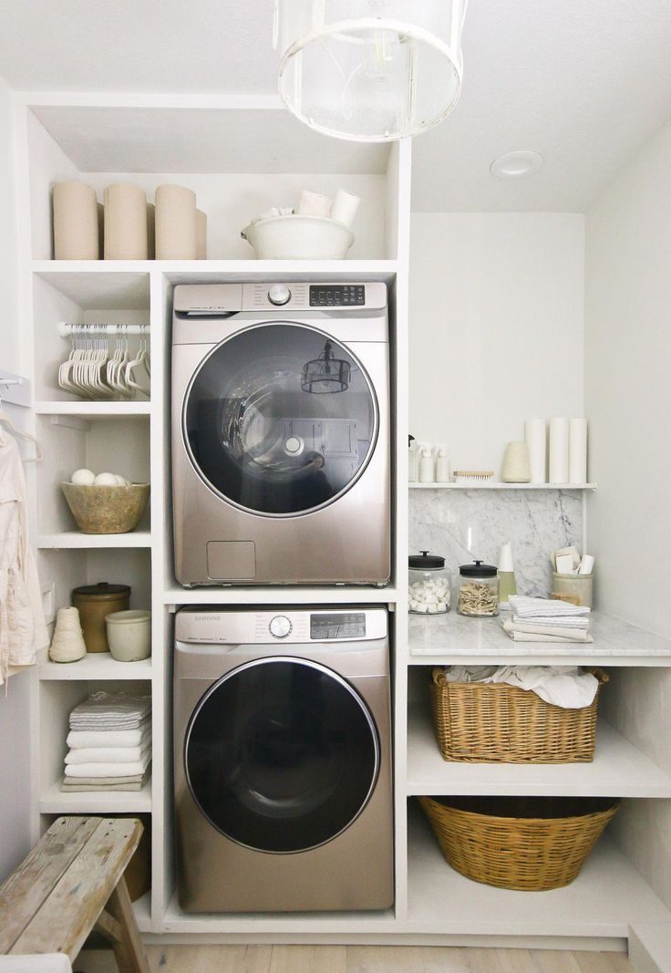 2024 Stackable Laundry Room Trends Modern To Farmhouse Elegance   European Organic Laundry Room Design Reveal E1699013862534 