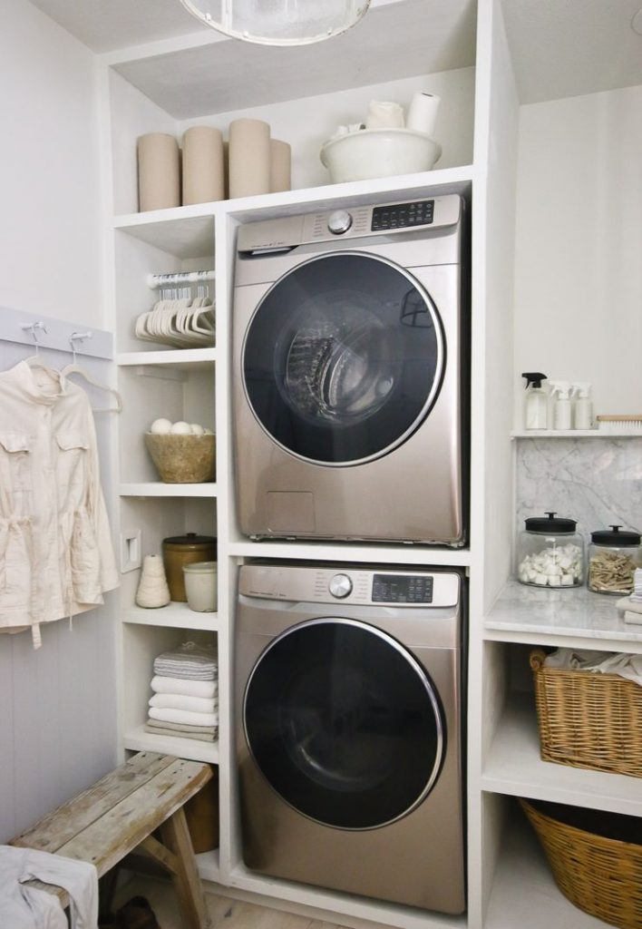 2024 Stackable Laundry Room Trends Modern To Farmhouse Elegance   European Organic Laundry Room E1699013616389 708x1024 