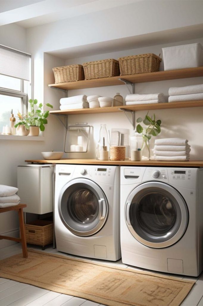 2024 Trendsetting Laundry Room Designs Modern To Farmhouse Styles   How To Organize A Small Laundry Room 682x1024 