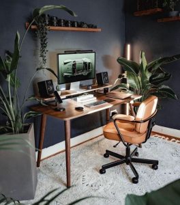 Men S Home Office 2024 Modern Rustic Executive Styles For Inspired   Mid Century Home Office Setup E1699432118855 264x300 