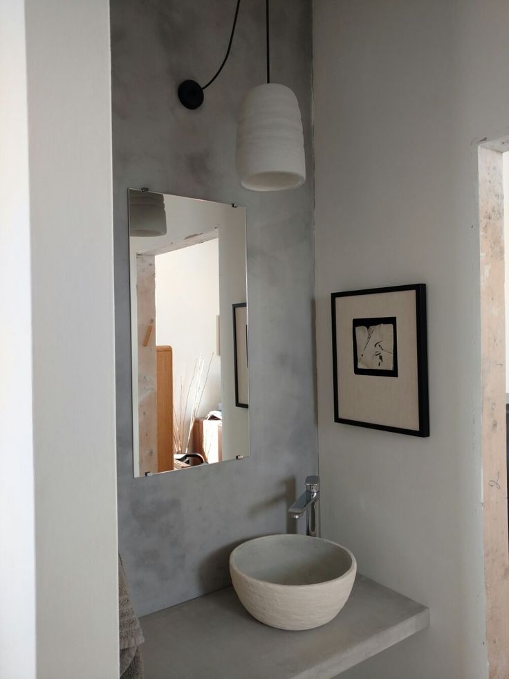 Lamp Plaster Sink Cement Wall And Counter Cement 
