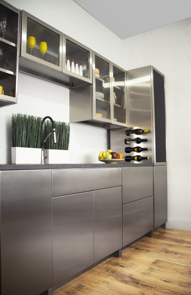 Stainless Steel Kitchen Cabinets 665x1024 